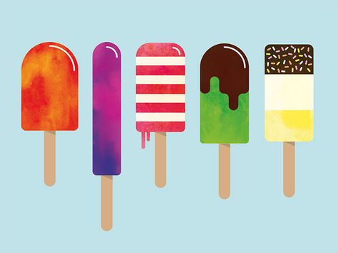 How To Create a Vector Popsicle in Adobe Illustrator Watercolor Popsicles, Illustration Design Graphique, Inkscape Tutorials, Adobe Tutorials, 귀여운 음식 그림, Illustrator Inspiration, Illustrator Design, Adobe Illustrator Tutorials, Learning Graphic Design