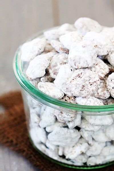 Biscoff Puppy Chow | Gimme Some Oven: You'll love the tasty new twist Biscoff adds to your favorite puppy chow recipe. Try it today! Puppy Chow Ingredients, Puppy Chow Recipe, Wheat Chex, Chow Recipe, Biscoff Recipes, Corn Rice, Puppy Chow Recipes, Chex Cereal, Gimme Some Oven