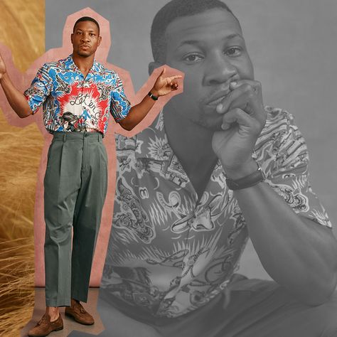 Johnathan Majors Style, Jonathan Majors Outfit, Jonathan Majors Style, Johnathan Majors, He Who Remains, Black Men Spring Fashion, Motivational Photo, Jonathan Majors, Black Gods