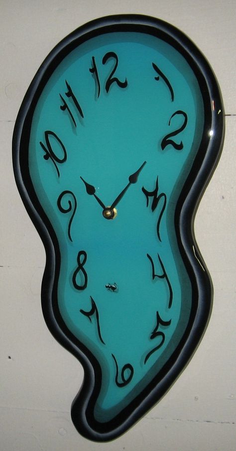 Clock Drawings, Taboo Tattoo, Melting Clock, Hope Art, Trophy Design, Clock Tattoo, How To Make Wall Clock, Clock Art, Light Turquoise