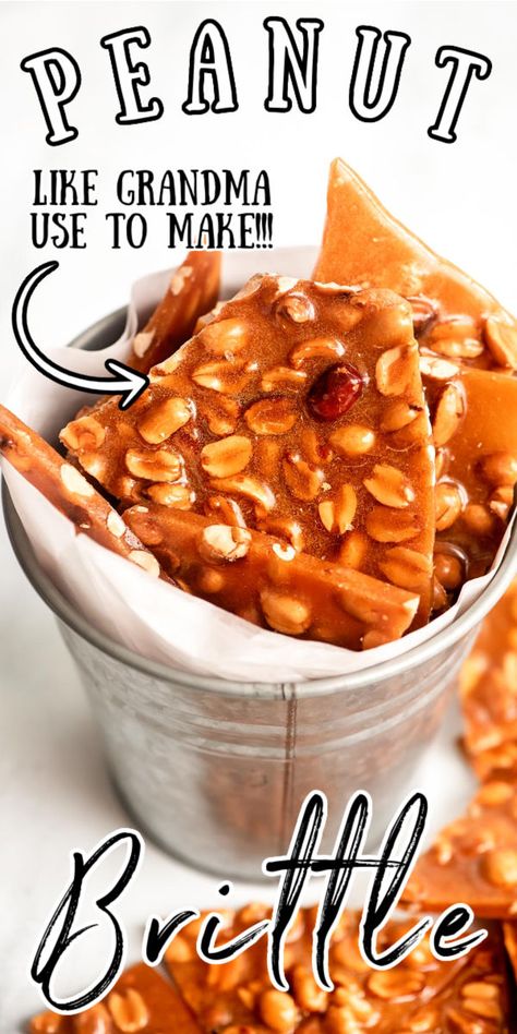 Peanut Toffee Brittle, Crockpot Candy Recipes, Homemade Peanut Brittle, Fabulous Desserts, Peanut Brittle Recipe, Sweets Ideas, Potato Candy, Crockpot Candy, Grandma's Recipes