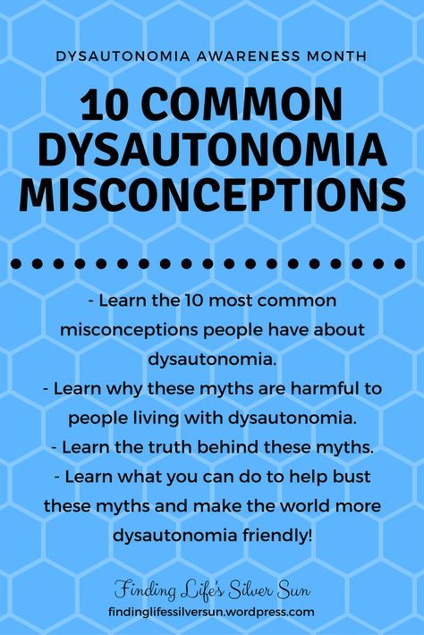 10 Common Dysautonomia Misconceptions || Finding Life's Silver Sun Pure Autonomic Failure, Dysautonomia Awareness Month, Pots Management, Pots Disease, Dysautonomia Symptoms, Autonomic Nervous System Dysfunction, Dysautonomia Awareness, Dysautonomia Pots, Chronic Fatigue Symptoms