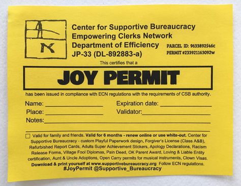 Here's Your Joy Permit! - Improvised Life Open Carry, Inspirational Signs, Take Care Of Me, Less Is More, Meant To Be, How Are You Feeling