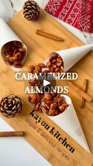 Caramelized Almonds, Candied Almonds, Fruit Roll, Veggie Food, German Recipes, Candy Recipes Homemade, Nut Recipes, Snack Treat, Candied Nuts