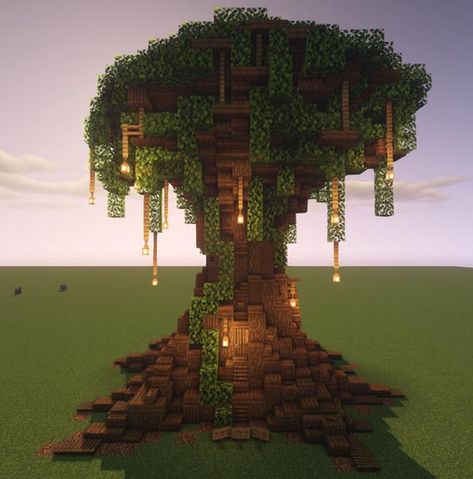 Minecraft Kale, Tree Minecraft, Exterior House Design Ideas, Minecraft Tree, Construction Minecraft, Minecraft Garden, Minecraft Idea, Cottagecore Minecraft, Exterior House Design