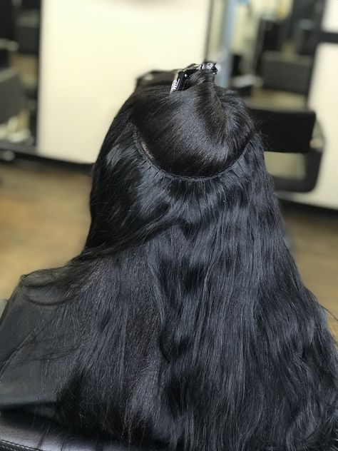 Extension Ideas Hair, Braidless Sew In, Black Hair Beauty, Hand Tied Extensions, Sew In Extensions, Wig Braids, Best Human Hair Extensions, Sew In Hairstyles, Red Wig