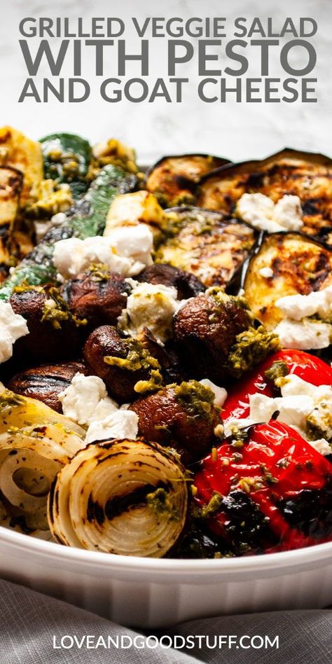 Salad With Grilled Veggies, Veggies With Pesto, Keto Grilled Vegetables, Grilled Side Dishes Vegetables, Grilled Veggies Salad, Low Carb Grilled Vegetables, Eggplant Mediterranean Diet Recipes, Healthy Summer Side Dishes Low Carb, Grilled Veg Salad