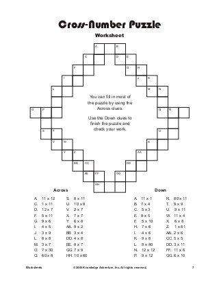 Cross numbers-puzzle Maths Stations, Multiplication Stations, Cross Multiplication, Multiplication Puzzles, Printable Multiplication Worksheets, Multiplication Worksheet, Puzzle Printable, Math Logic Puzzles, Printable Crossword Puzzles