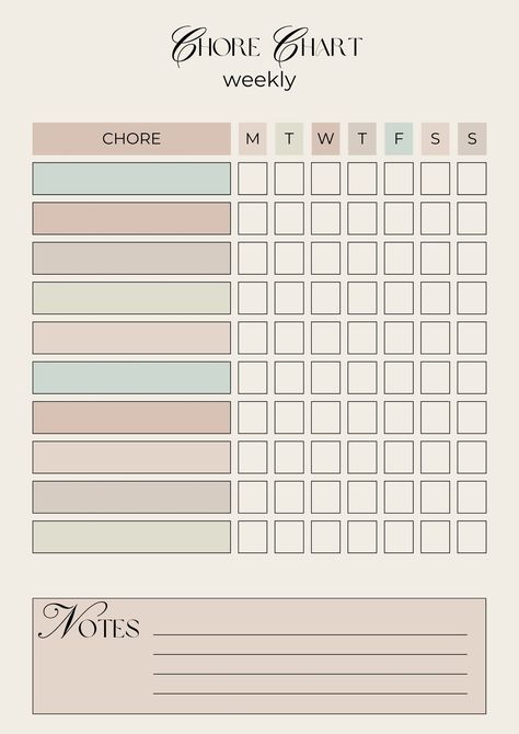 Soft Beige Aesthetic Elegant Minimalist Weekly Chore Chart - Templates by Canva Weekly Chores Chart, Aesthetic Chore Chart Printable, Chart Aesthetic Template, Aesthetic Organization Chart, Cute Charts Template, Aesthetic Chores List, Weekly Chore Chart Template, Chore Chart Aesthetic, Study Chart Template