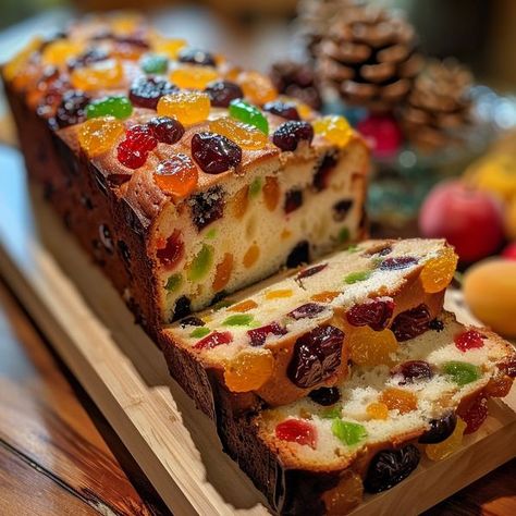 Candied Fruit Cake, Tutti Fruitti Cake, Fruit Cake Recipes, Optimal Recipes, Tutti Frutti Cake, Candied Fruits, Best Macaroni Salad, Fruit Slices, Fruitcake Recipes