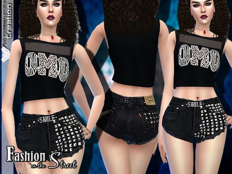 Sims 4 Clothing Sets, Sims 4 Teen, Shorts Fashion, Crop Top And Shorts, Sims 4 Clothing, The Sims4, Clothing Sets, The Sims Resource, Sims Resource