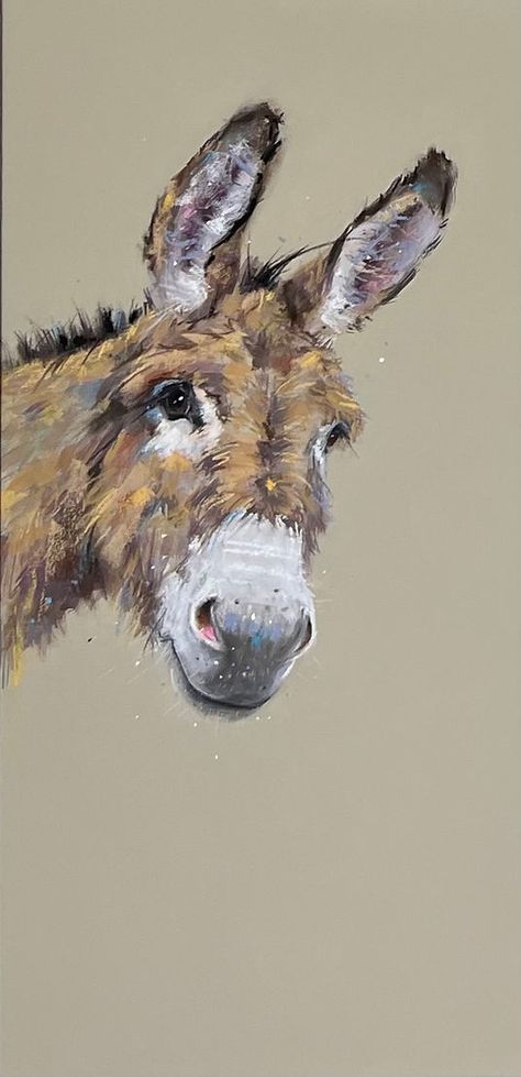 Donkeys | mysite How To Draw A Donkey Face, Cute Donkey Drawing Art, Nicky Litchfield, Watercolor Donkey, Donkey Painting, Farm Watercolor, Mules Animal, Donkey Drawing, Donkey Art