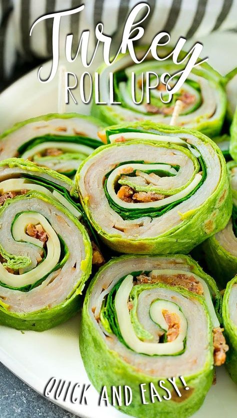 Turkey Slices Recipes Meals, Avocado And Spinach, Spinach Roll Ups, Turkey Roll, Lunch Dishes, Turkey Roll Ups, Sandwich Wraps Recipes, Smoked Turkey Recipes, Turkey Cheese