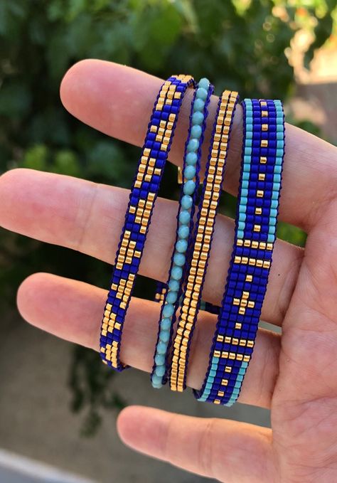 Wrap Armband, Bead Loom Designs, Loom Jewelry, Bracelet Miyuki, Loom Bracelet Patterns, Trending Bracelets, Miyuki Bracelet, Loom Bracelet, Gift Bracelet