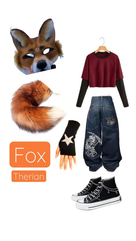 Fox Therian, Paw Drawing, Silly Clothes, Fox Mask, Cute Fox, Red Fox, Mammals, Stylish Outfits, Cool Outfits