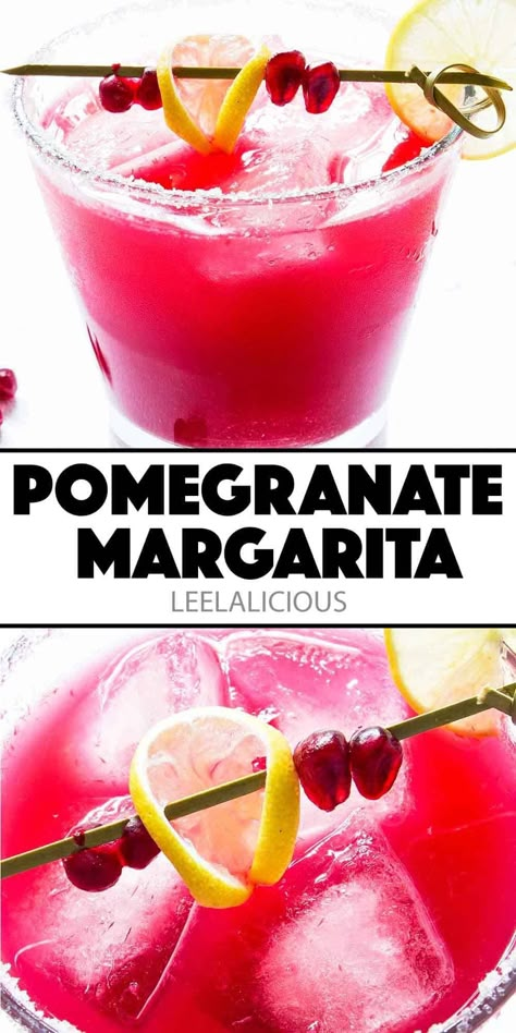 This festive Pomegranate Margarita from scratch is a fantastic celebratory cocktail! Made with just 5 ingredients and perfect for the holidays. Speciality Drinks, Pomegranate Margarita, Creative Drinks, Festive Cocktails, Healthy Tasty Recipes, Delicious Food Recipes, Star Food, Margarita Recipes, Food Heaven