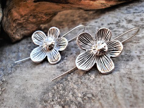 Modern silver earrings