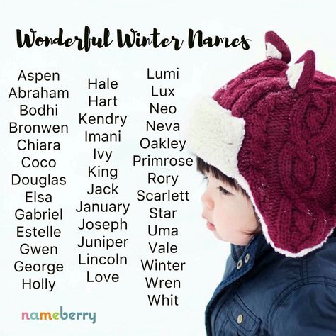 Winter names; baby names Winter Names, Themed Names, Barbie Inspired, Fantasy Names, Baby Name List, Aesthetic Names, Pretty Names, Name Inspiration