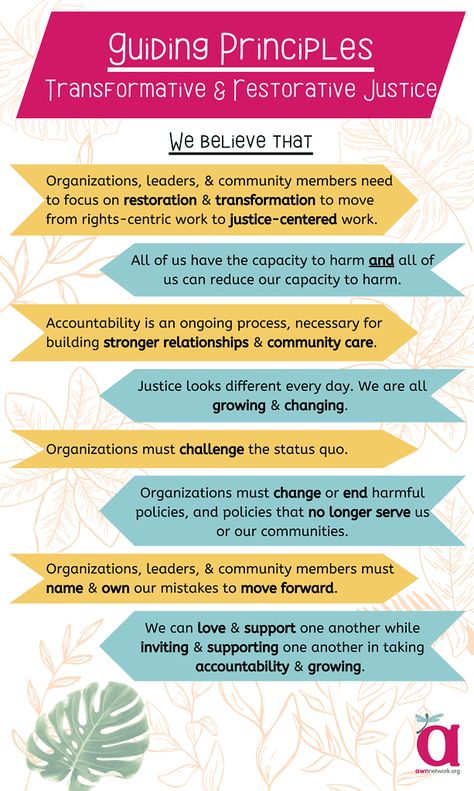 Guiding Principles: Incorporating Transformative & Restorative Justice into Our Work Justice Quotes, Restorative Justice, Community Organizing, Religious Education, Support People, Make A Person, Poor People, Strong Relationship, Im Not Perfect