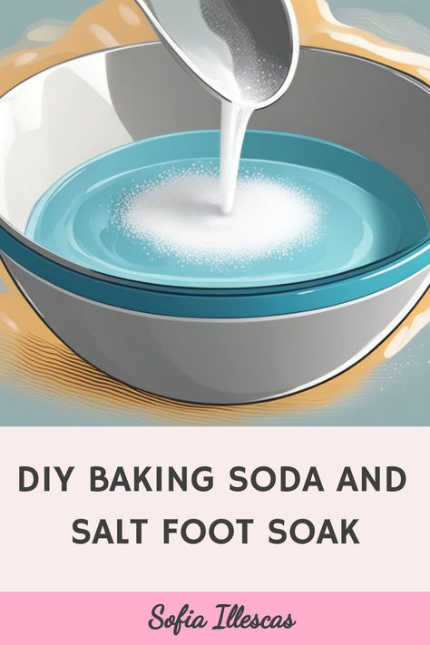 DIY Baking Soda and Salt Foot Soak Diy Baking Soda, Diy Foot Soak, Foot Soaks, Epson Salt, Baking Soda And Lemon, Home Remedies For Skin, Homemade Mask, Beauty Corner, Luscious Hair