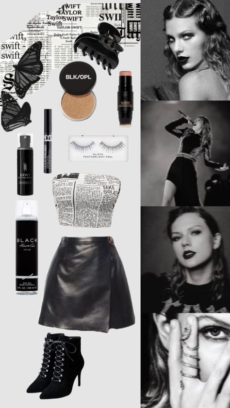 Reputation fit! 🖤 (next albums are coming!) #inspo #rep #taylorswift #swiftie #outfit #makeup #concert? #viral #likeandfollow Reputation Makeup, Makeup Concert, Taylor Swift Makeup, Taylor Swift Party, Taylor Swift Tour Outfits, Swift Tour, Taylor Swift Outfits, Taylor Swift Concert, Photoshoot Outfits