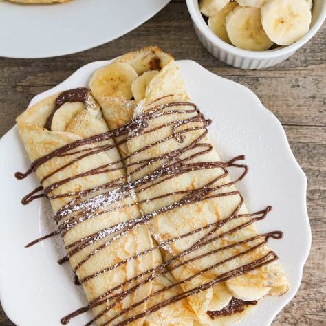 Pancake With Banana, Nutella Lava Cake, Nutella Puff Pastry, Skillet Cookie Recipe, Nutella Banana Bread, National Dessert Day, Banana And Chocolate, Banana Crepes, Peanut Butter Nutella