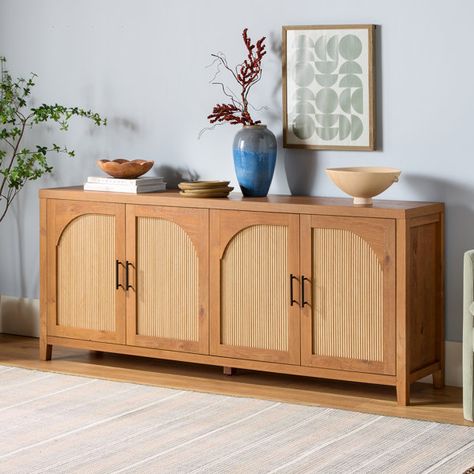 Reeded Sideboard, Sideboard Tv Stand, Kitchen Prep Table, Sideboard Tv, Sideboard Scandinavian, Fireplace Console, Stylish Doors, Round Wood Dining Table, Sideboards Living Room