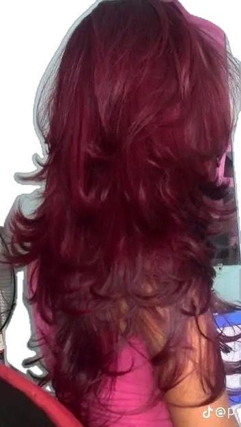 Wine Red Hair Color, Skunk Hair, Magenta Hair, Wine Red Hair, Wine Hair, Red Hair Inspo, Cherry Hair, Hair Inspiration Long, Hair Bun Tutorial