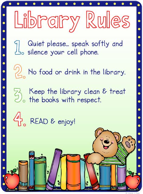 Library+Rules+Printable School Library Quotes, Classroom Library Rules, Library Rules Poster, Elementary Classroom Rules, School Library Posters, School Library Book Displays, Library Rules, Preschool Library, School Library Decor