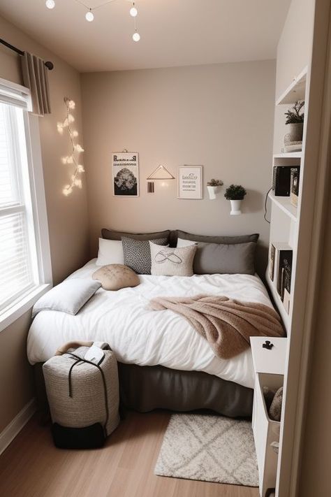 Tiny Guest Room, Bed Inspo, Deco Room, Dress Room, Dream Bedroom Inspiration, Teen Bedrooms, Cozy Fall Bedroom, Dream Apartment Decor, Future Apartment Decor