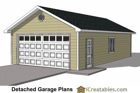 20x40 Garage Plans | 20x40 Detached Garage Plans Large Garage Plans, Detached Garage Plans, Garage Blueprints, Car Garage Plans, Garage Building Plans, Garage Drawing, 3 Car Garage Plans, Floor Planning, 2 Car Garage Plans