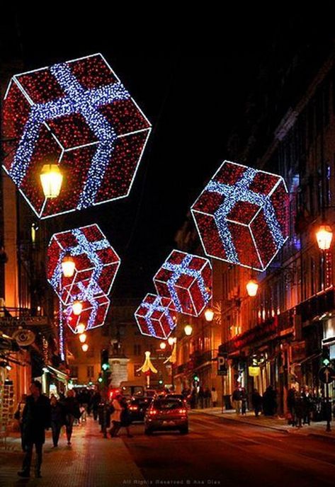 Christmas time in Lisbon, Portugal Christmas Light Installation, Christmas In The City, Christmas Light Displays, Christmas Lighting, Xmas Lights, Christmas Scenes, Noel Christmas, Magical Christmas, Lisbon Portugal