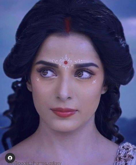 Goddess Makeup Look, Goddess Makeup, Pooja Sharma, Shiva Parvati, Mallika Singh, Shiva Parvati Images, Indian Goddess, Indian Photoshoot, Indian Aesthetic