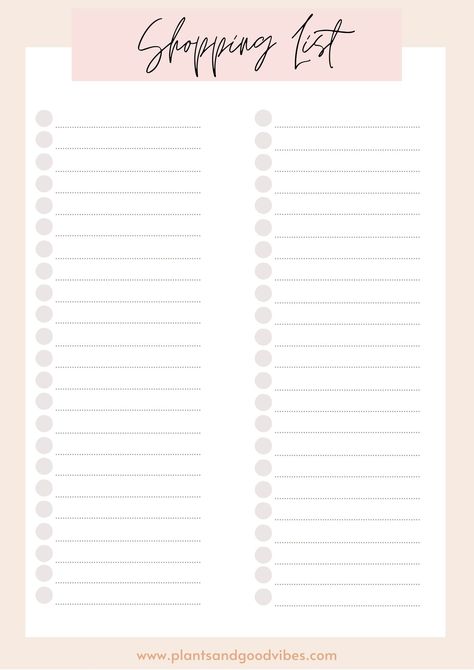 Shopping List Template Aesthetic, Self Care Journal Ideas, Shopping List Notepad, Beginner Vegan, Church Bulletin Board Ideas, Weekly Meal Plan Template, Vegan Food List, Shopping List Template, Life Planner Organization