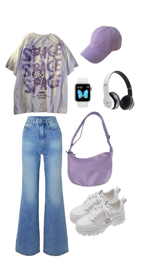 Purple Outfit Aesthetic Hijab, Purple Fits Aesthetic, Winter Outfits Dinner, Outfit Ideas For School Fall, Cute Outfits Winter, Summer Outfits Baddie, Outfit Knit, Outfits Skirts, Picnic Outfit