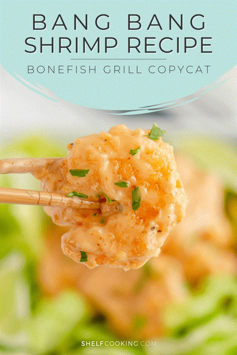 Craving Bang Bang Shrimp from Bonefish Grill but not the over-priced check? Make it yourself at home with this Bang Bang Shrimp copycat recipe! It's finger-licking good and is a fraction of the cost. Grilled Bang Bang Shrimp, Steak'ems Recipes, Healthy Bang Bang Shrimp, Shrimp Recipe Easy, Asian Thanksgiving, Bang Bang Shrimp Recipe, Shelf Cooking, Bonefish Grill, Sweet Pork