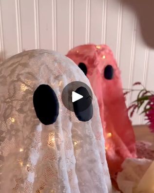 60K views · 405 reactions | DIY Lace Ghosts 👻💖 | They're ghosts but make them cute 👻💖 | By Tyla | Facebook Halloween Fright Night, Fright Night, Ghost, Halloween