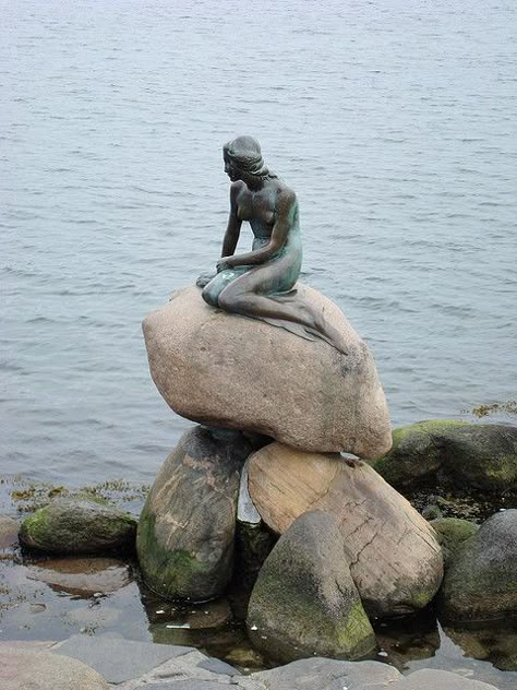 The famous Little Mermaid statue in Copenhagen harbor, Denmark by Kurt Eddy on Flickr. Denmark Vacation, Mermaid Statue, Mermaid Statues, Denmark Travel, Nordic Countries, Mermaid Art, Copenhagen Denmark, Wassily Kandinsky, A Rock