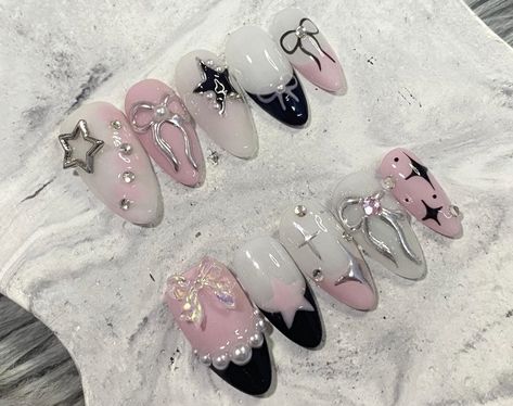 Blush Nails, Pretty Gel Nails, Really Cute Nails, Soft Nails, Kawaii Nails, Dream Nails, Funky Nails, Best Acrylic Nails, Cute Acrylic Nails