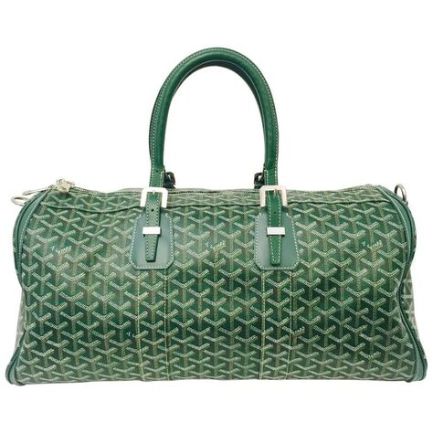 Goyard Green Goyardine Croisiere 50 Duffle Bag Goyard Duffle, Goyard Luggage, Ostrich Bag, Goyard Bag, Bag Green, Bags Aesthetic, Wine Bag, Vintage Bags, Green Bag