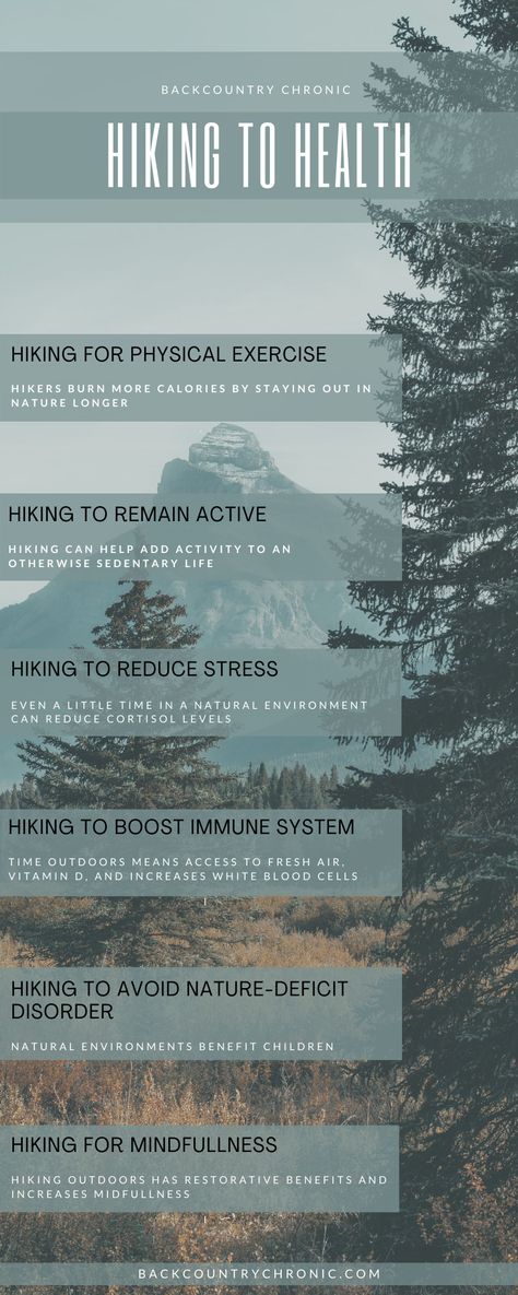 What are the major health benefits of hiking? While hiking gets you physical exercise, it also exposes you to the outdoors and all the benefits of the natural environment! Check out this post for details on hiking for health, along with resources on the health benefits listed.  #hiking #outdoorhealth #outdoors #outdoorexercise #outdoortherapy #getoutdoors #hike Benefits Of Hiking, Hiking Exercises, Hiking Benefits, Hiking Workout Training, Meditating In Nature, Hiking Necessities, Hike Aesthetic, Hiking Inspiration, Hiking Attire