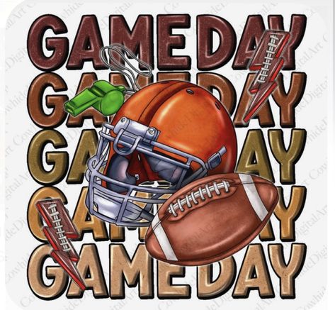 Collegiate Sublimation Design For Football Game Day, Game Day Digital Stickers, Collegiate Sublimation Design For Football Season, College Football Season Sublimation Print T-shirt, College Football Art, College Football, Sublimation Printing, Vinyl Decals, Football