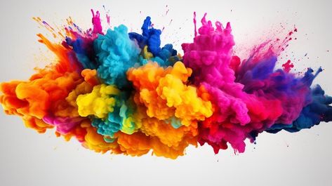 Realistic colorful mixed rainbow powder explosion Graffiti Explosion, Rainbow Explosion, Explosion Background, Colour Explosion, Powder Explosion, Graphic Resources, Rainbow, Color, Design