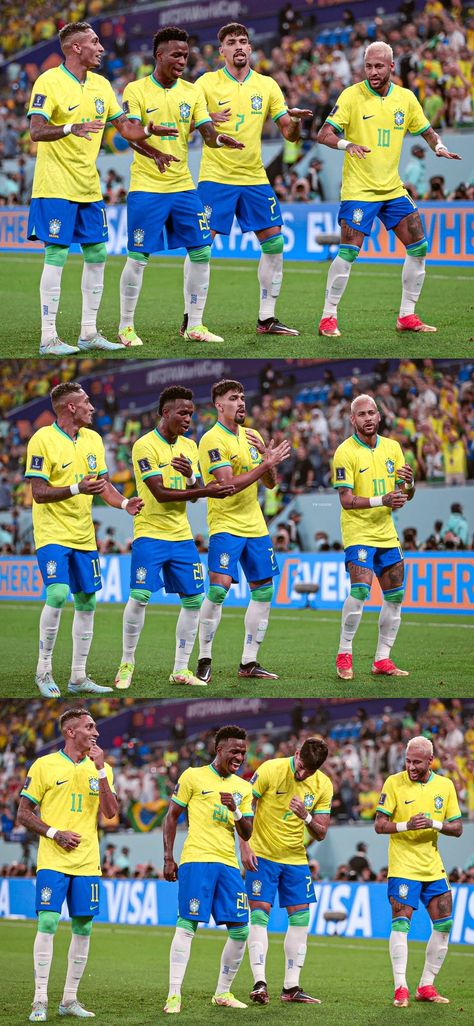 Brazil world cup Brazil Dance, Brazil Team, Brazil Football Team, Goal Celebration, Brazil World Cup, Team Wallpaper, Blur Photo Background, World Cup 2022, Neymar Jr