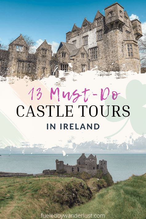 The most epic castle tours to do in Ireland. With thousands of castles to see, this guide narrows down the best ones to visit during your Ireland trip. It is essential to fit at least a couple castle tours into every Ireland itinerary, like the famous Blarney Castle and Dublin Castle. There's even a sample road trip route to see them all! Tours Of Ireland, Best Castles In Ireland, Northern Ireland Castles, Dunguaire Castle Ireland, Epic Castle, Ireland 2023, Ireland Castles, Visiting Ireland, Ireland Aesthetic