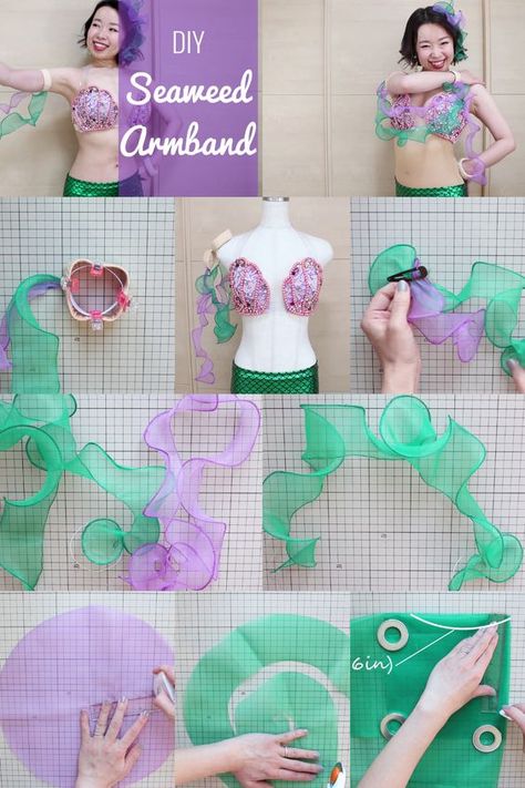 Diy Seaweed, Under The Sea Costumes, Bubble Costume, Karneval Diy, Dance Diy, Sea Costume, Mermaid Costume Diy, Ariel Costumes, Fish Costume