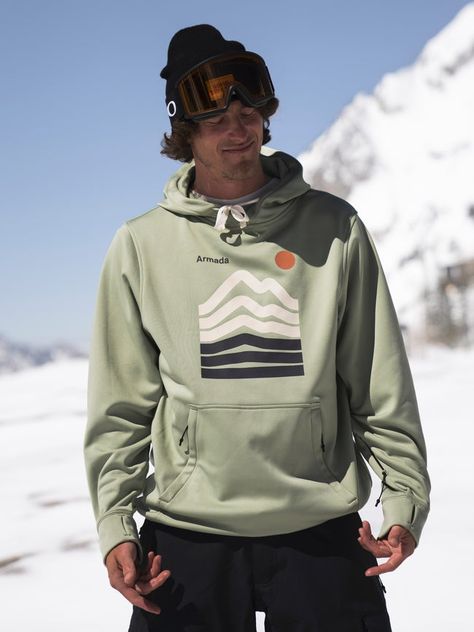 Picture me Rollin. This fully featured rideable hoodie is perfect for skiing or chilling. It��’s got pockets. Zip pockets. A kanga pocket. A sleeve pass pocket. It’s even got a cord lock at the hem for those who want to cinch and roll. Armada Skis, Accessories Jacket, Hoodie Design, Outerwear Women, Zip Pockets, Skiing, Turn Ons, Design