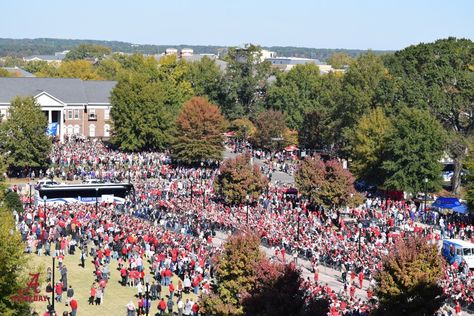 Legend says that the first tailgating party before a college football game was in 1869, but it wasn’t until after the University of Alabama first hit the gridiron a couple of decades later that its rabid fans perfected the art of the pregame party. For seven home-game weekends this fall—starting with the Alabama Tailgate, Pregame Party, Rammer Jammer Yellow Hammer, Tailgate Tent, Rammer Jammer, Fall Starts, College Football Games, The University Of Alabama, Pep Rally