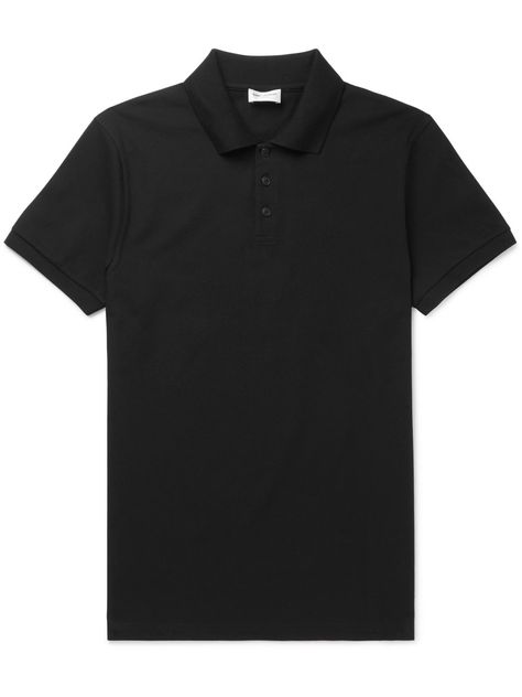 Shop or share your style of the product on ModeSens! The polo shirt might've been created as a functional piece of sportswear, but SAINT LAURENT's looks so smart you could easily pair it with a blazer. Cut from lightly structured black cotton-piqué, it's embroidered with the house's iconic 'YSL' emblem and fastens with tonal buttons. Polo Shirt Mockup, Polo Design, Black Polo Shirt, Mens Haircuts Fade, Polo Shirt White, Black Polo, Pique Polo Shirt, Cotton Polo Shirt, Shirt Mockup