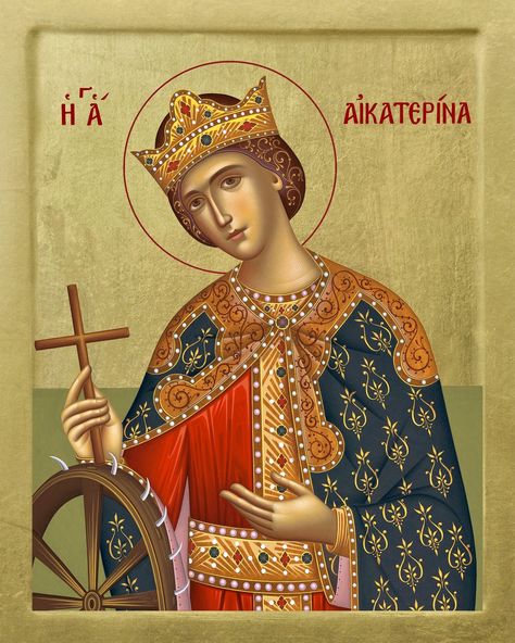 Saint Catherine Of Alexandria, Catherine Of Alexandria, Orthodox Catholic, Saint Catherine, Greek Icons, Pagan Festivals, Greek Orthodox Church, Orthodox Christian Icons, Byzantine Art